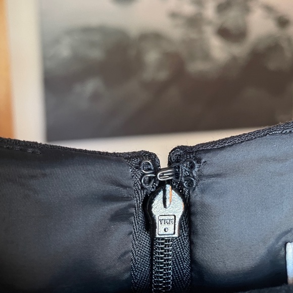 L.K.Bennett Black Davina Cap Sleeve Sheath Dress Size 2 - Picture 7 of 16